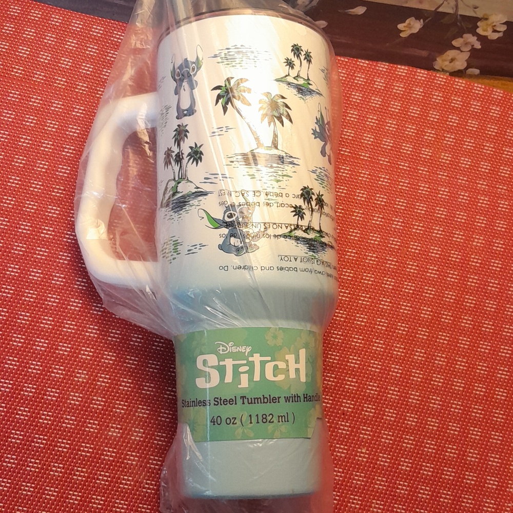 Lilo & Stitch Light Blue Tropical Stitch Travel Mug with Handle